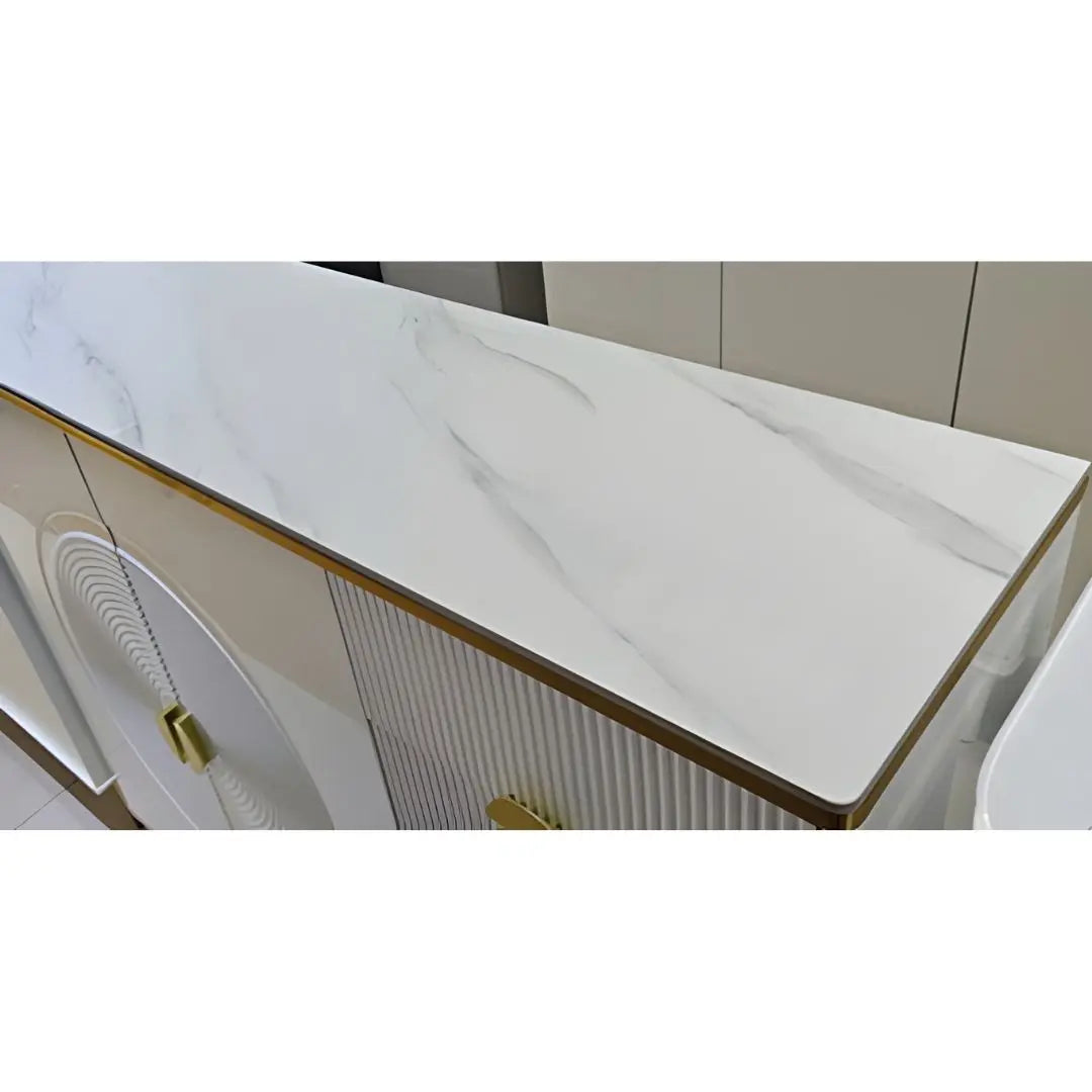 Elegant Shoe Cabinet with Sintered Stone Top Grandeur Furnishings