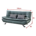 Teal sofa bed with cushions and sofa dimensions