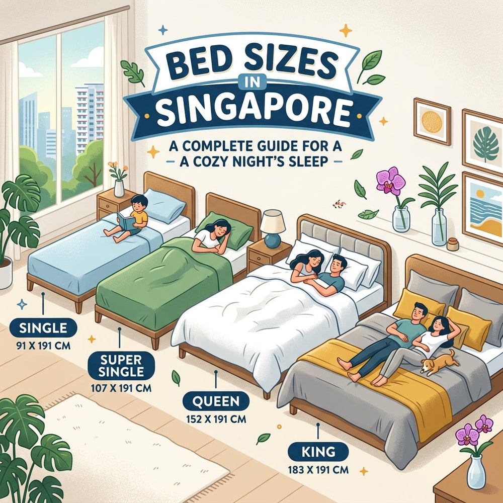 Bed Sizes in Singapore: How to Choose Between Single, Super Single, Queen and King Grandeur Furnishings