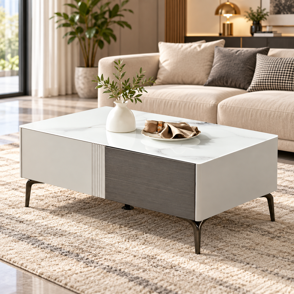 Microcrystalline glass coffee table