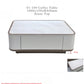 Elora Luxury Stone Top Coffee Table  – White Gloss Living Room Center Table with Storage Drawers & Rounded Safety Edges Grandeur Furnishings