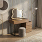 Dressing Table with LED Light & Elegant Wood Finish Vanity Desk Grandeur Furnishings