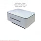 Monarc Matte Stone Top Coffee Table - Modern Luxury Center Table with 2 Storage Drawers | Rounded Safety Corner Grandeur Furnishings