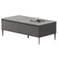 Contemporary Sintered Stone Coffee Table with Storage Grandeur Furnishings
