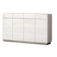 Modern Gloss White & Grey Shoe Cabinet with Round Edges - Multiple Sizes Available Grandeur Furnishings