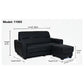 Elegant 3 Seater Sofa with Ottoman Foot Stool Grandeur Furnishings