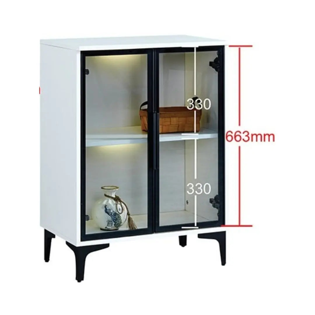 Elegant Glass Side Cabinet – Available in Four Sizes Grandeur Furnishings