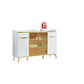 Side Cabinet with LED Lighting & Sintered Stone Top – Available in Three Sizes Grandeur Furnishings