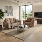 KOVA Premium Fabric Sofa | Modern Living Room Couch & L-Shape Stool Set