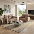 Beige Kova sofa set in a bright living room