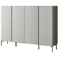 Modern Microcrystalline Glass Shoe Cabinet - Multiple Sizes in Light Grey Grandeur Furnishings