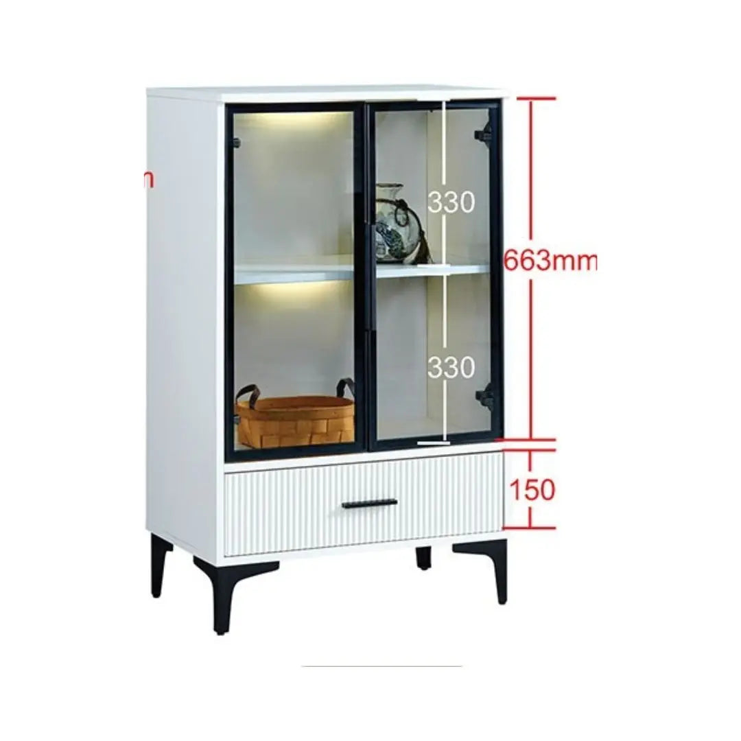 Elegant Glass Side Cabinet – Available in Four Sizes Grandeur Furnishings