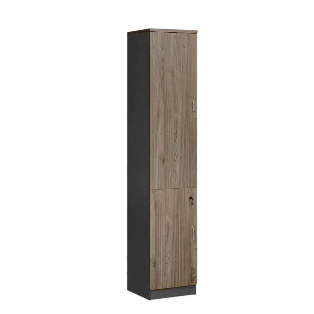 Executive Modular Bookcase | Wood Grain Office Storage Book Cabinet with Lockable Doors Grandeur Furnishings