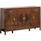 Elegant Wooden Sideboard Side Cabinet with Brass Accents Grandeur Furnishings