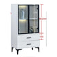 Elegant Glass Side Cabinet – Available in Four Sizes Grandeur Furnishings