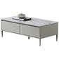 Contemporary Sintered Stone Coffee Table with Storage Grandeur Furnishings