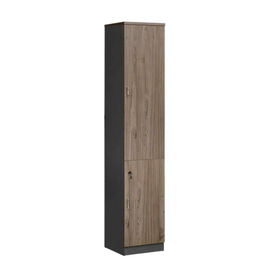 Executive Modular Bookcase | Wood Grain Office Storage Book Cabinet with Lockable Doors Grandeur Furnishings