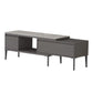 TV Console & Coffee Table Set – Gloss White or Gloss Grey Finish with Sintered Stone Top Grandeur Furnishings