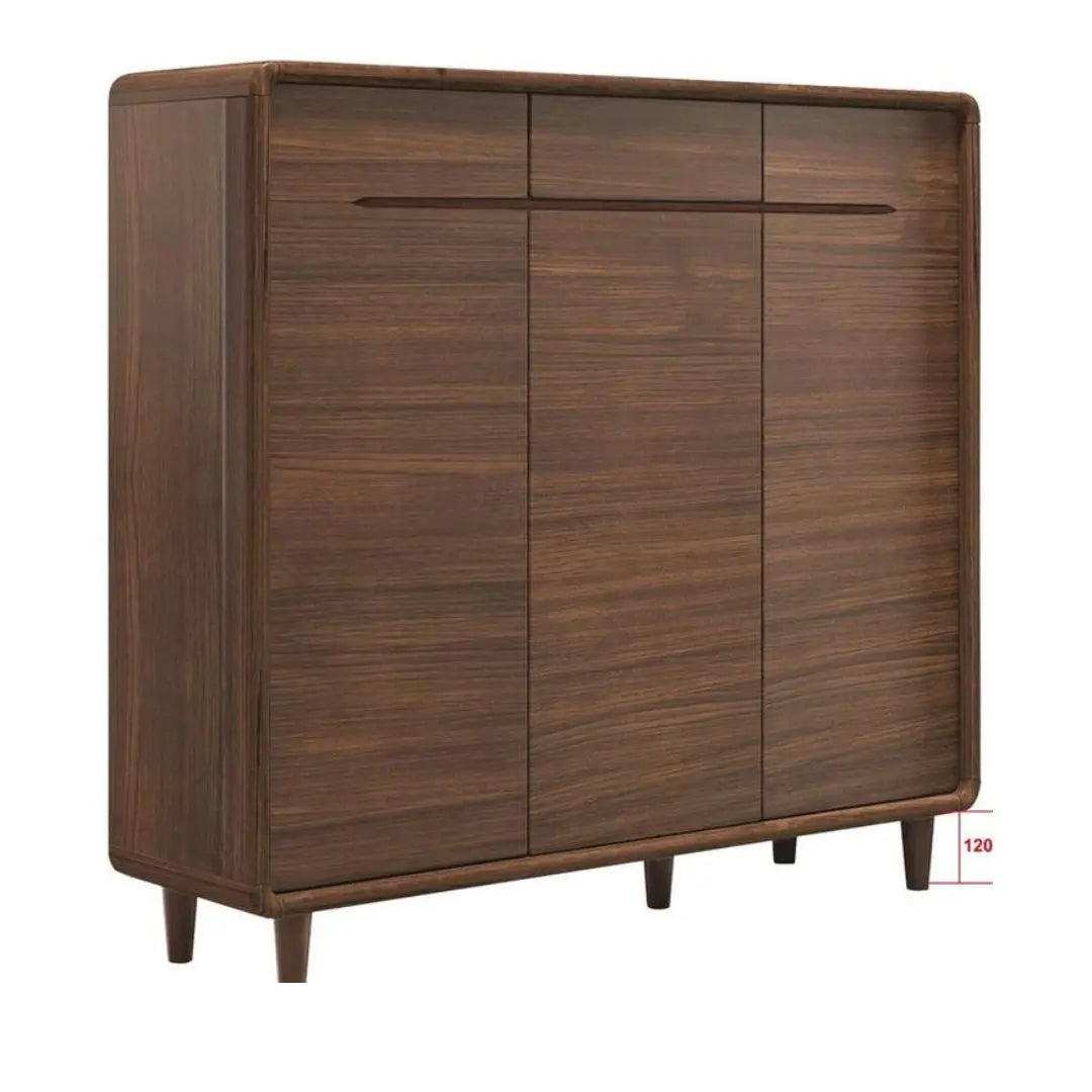 Stylish Gloss White & Walnut Shoe Cabinet - Multiple Sizes Available for Organized Storage Grandeur Furnishings