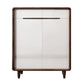 Stylish Gloss White & Walnut Shoe Cabinet - Multiple Sizes Available for Organized Storage Grandeur Furnishings