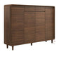 Stylish Gloss White & Walnut Shoe Cabinet - Multiple Sizes Available for Organized Storage Grandeur Furnishings