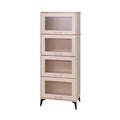 Medium white storage chest with four inset fronts