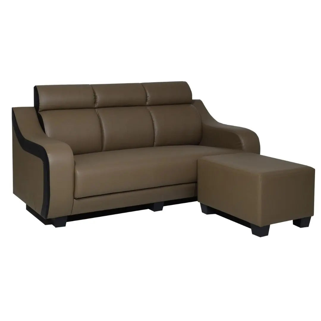 Elegant 3 Seater Sofa with Ottoman Foot Stool Grandeur Furnishings