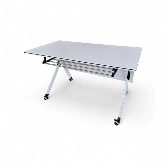 Foldable Study Table with Wheels Grandeur Furnishings