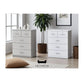 Modern 5-Drawer Storage Chest of Drawers in Grey or White Grandeur Furnishings