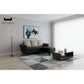 3 Seater Leather Sofa with Ottoman Foot Stool Grandeur Furnishings