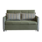 Olive Green Sofa Bed with Pillows Grandeur Furnishings