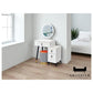 Elegant White Dressing Table with Mirror and Storage Drawers Grandeur Furnishings