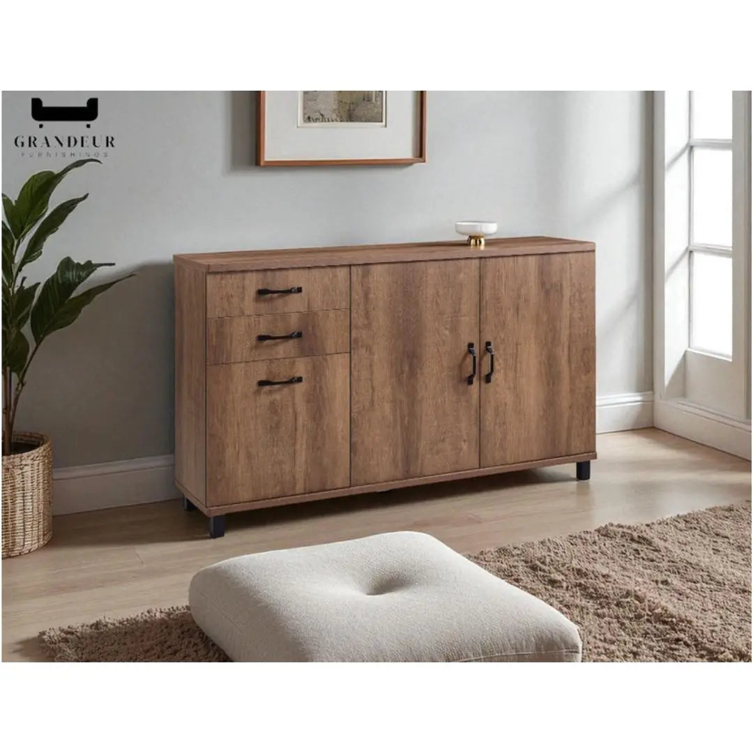 Versatile Side Cabinet - 3 Models Available in Stylish Wood Finish Grandeur Furnishings