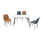Elegant 1+4 Dining Table Set with Sintered Stone Top – Choice of White or Grey Stone Top with 4 Chairs Grandeur Furnishings