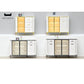 Glass Display Side Cabinet with LED Lights & Sintered Stone Top Storage Solution Grandeur Furnishings