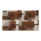 Elegant Wooden Sideboard Side Cabinet with Brass Accents Grandeur Furnishings