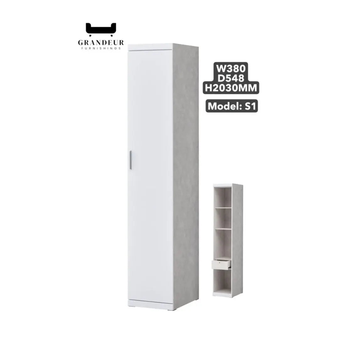Modern White Wardrobe Collection Grandeur Furnishings