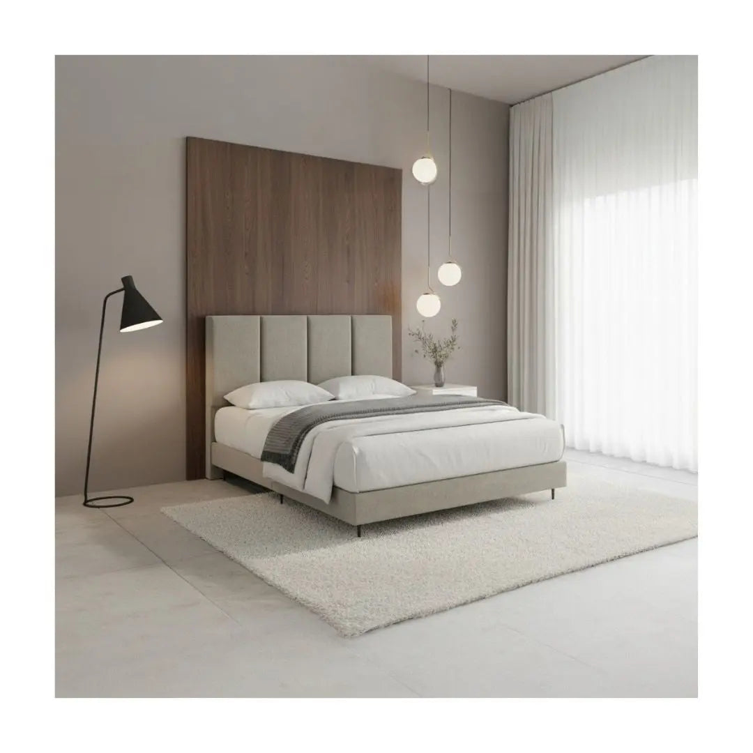 Divan Bed Frame with Mattress Set – Single, Super Single, Queen & King | Upholstered Fabric Grandeur Furnishings