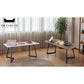 Modern Matt Sintered Stone Top Study Table with Angled Metal Legs – Available in White & Grey Grandeur Furnishings