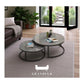 Dual-Layered Sintered Stone Coffee Table - White & Black Gloss Finish Grandeur Furnishings