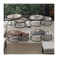 Elegant Round Nesting Coffee Table with Gloss Sintered Stone Top Grandeur Furnishings