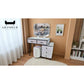 Elegant Vanity Table with LED Mirror and Sintered Stone Top Modern Dressing Table Grandeur Furnishings