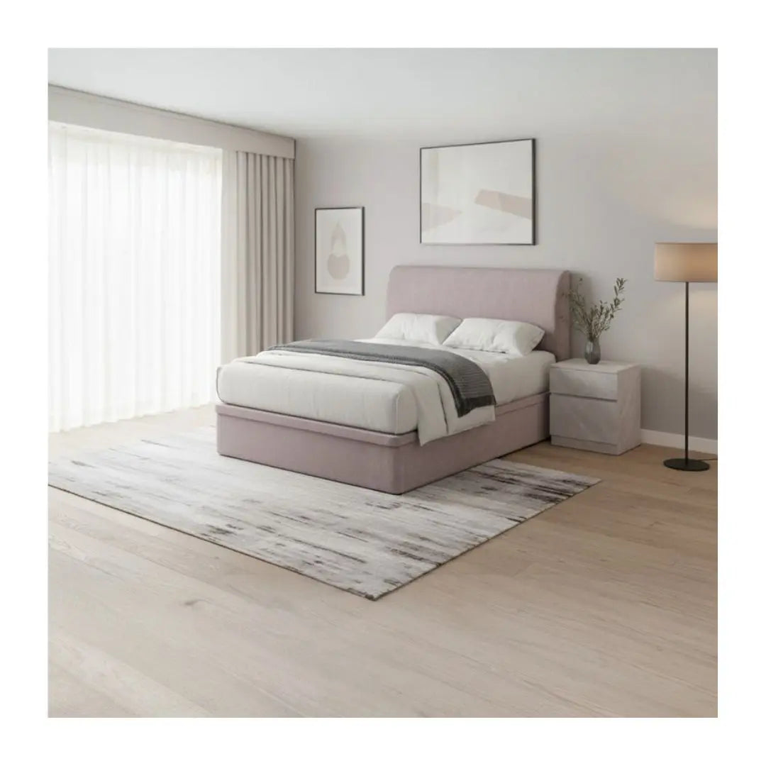 Modern Upholstered Microfiber Storage Bed Frame  – Single, Super Single, Queen & King | Pet-Friendly Grandeur Furnishings