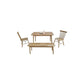 Modern Wooden Dining Table Set with Bench Grandeur Furnishings