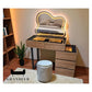 Dressing Table with LED Light & Elegant Wood Finish Vanity Desk Grandeur Furnishings