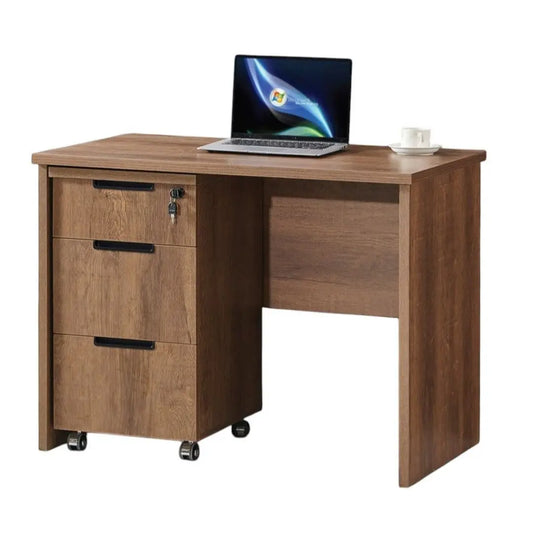 Laptop Desk Study Table with Storage and Lockable Drawers – Perfect for Home Office Grandeur Furnishings