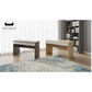 Sleek and Modern Study Table in Dark Grey and Maple - Stylish Design, Ideal for Any Workspace Grandeur Furnishings