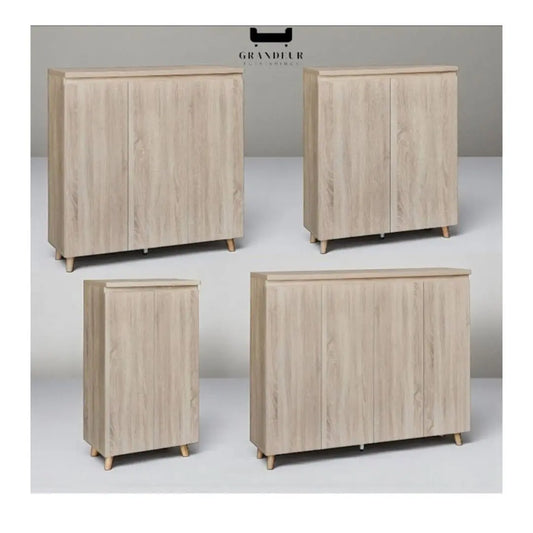 Stylish and Space-Saving Shoe Cabinet in Various Sizes Grandeur Furnishings