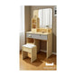 Wooden Dressing Table Set with Vanity Mirror & Make Up Storage Grandeur Furnishings