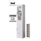 Multi-Storage Book Cabinet with Glass Doors & Drawers – White Finish Grandeur Furnishings